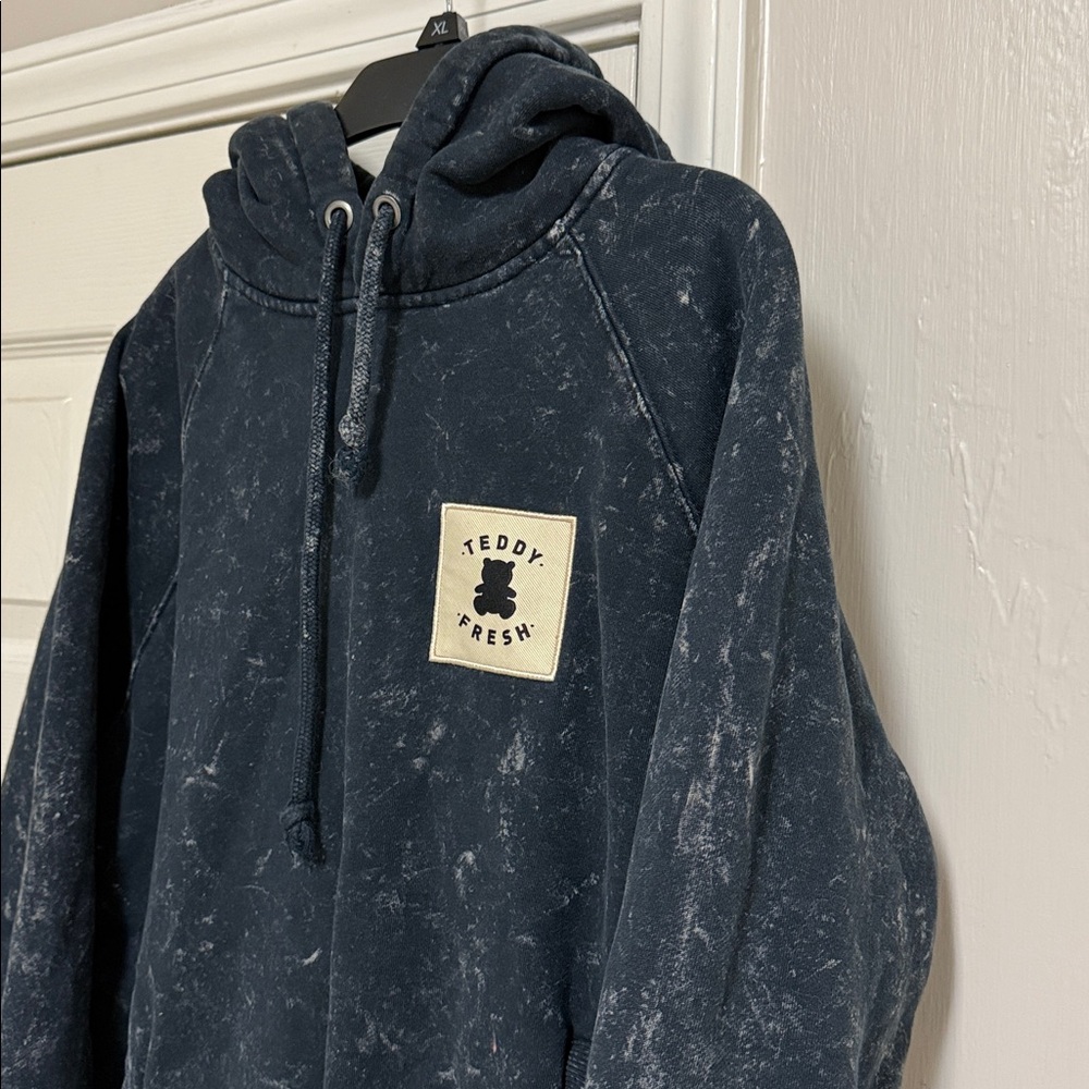 Vintage Teddy Fresh Black Acid Wash Hoodie - Picture 5 of 15
